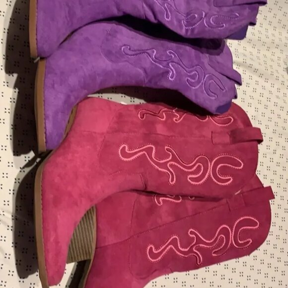 Women Chunky heel midcalf boots, cowboy boots - Picture 11 of 12